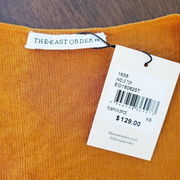 THE EAST ORDER Amelie Crop Top Pumpkin Spice XS - Picture 4 of 10